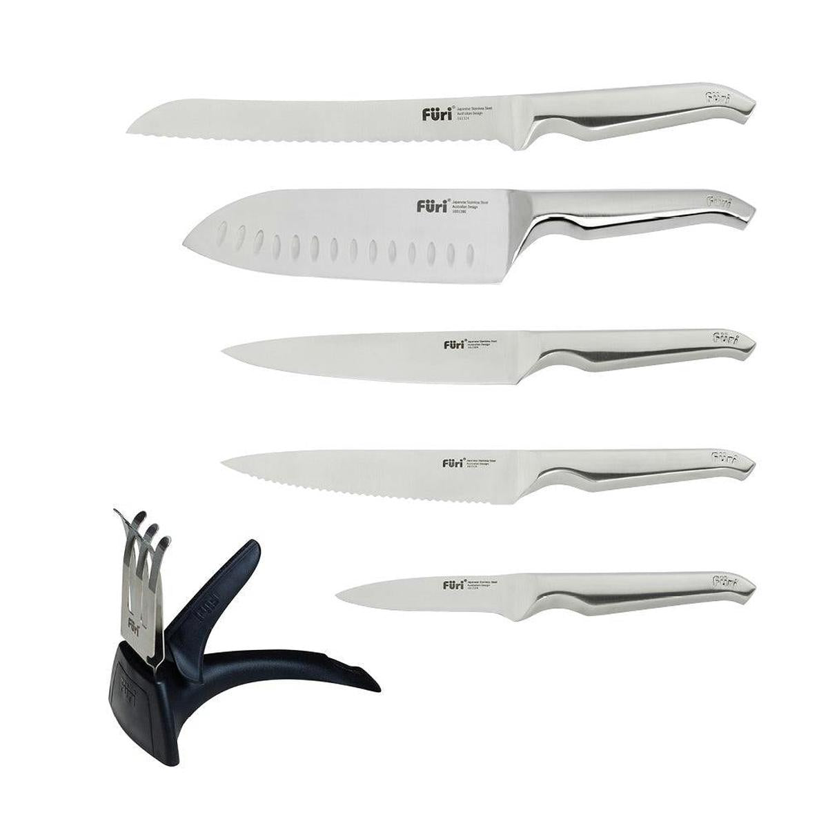 Furi Pro Wood Knife Block Set 7 Piece