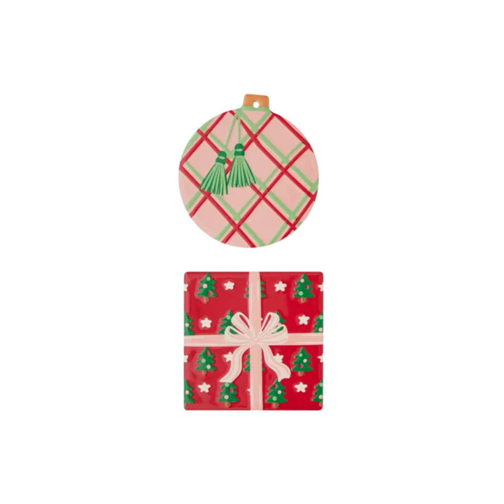 Gala Holly Jolly Ceramic Coaster Assorted 10cm (price per item)
