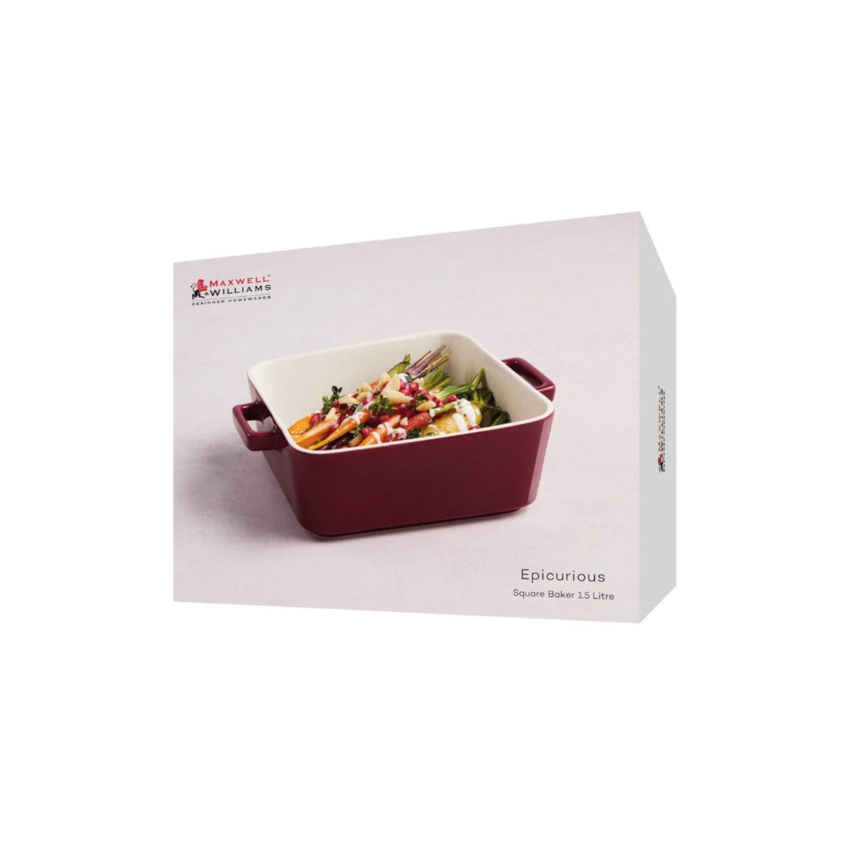 Maxwell & Williams Epicurious Square Baker Bordeaux Gift Boxed 19cm | Minimax