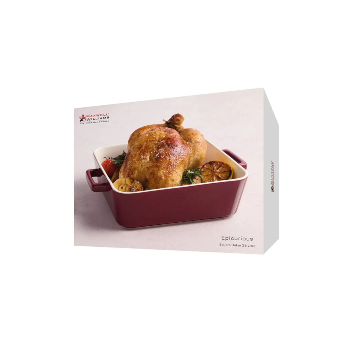 Maxwell & Williams Epicurious Square Baker Bordeaux Gift Boxed | Minimax