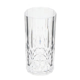Saltwater embossed highball glass 560ml in clear finish, shown front on