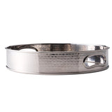 Casero Round Hammered Tray Silver 38cm