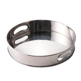 Casero Round Hammered Tray Silver 38cm