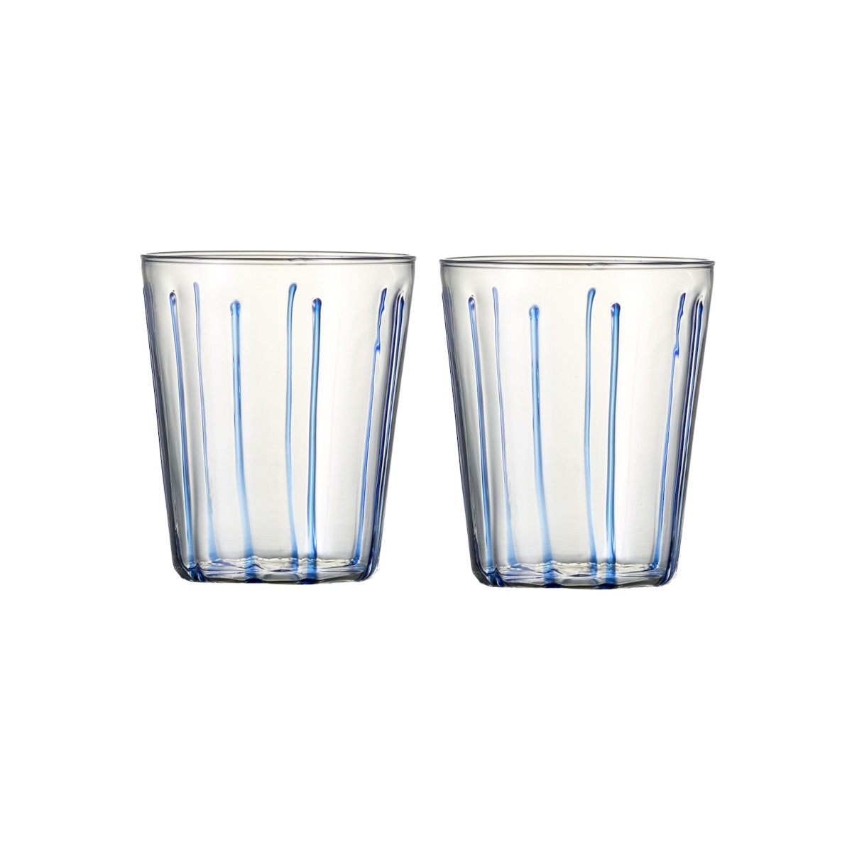 Casero Stripe Tumbler Blue 370ml (Set of 2) | Minimax