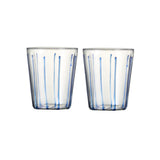 Casero Stripe Tumbler Blue 370ml (Set of 2) | Minimax