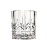 Saltwater Embossed DOF Tumbler 405ml – elegant clear glass tumbler with intricate embossed pattern, perfect for whiskey or cocktails