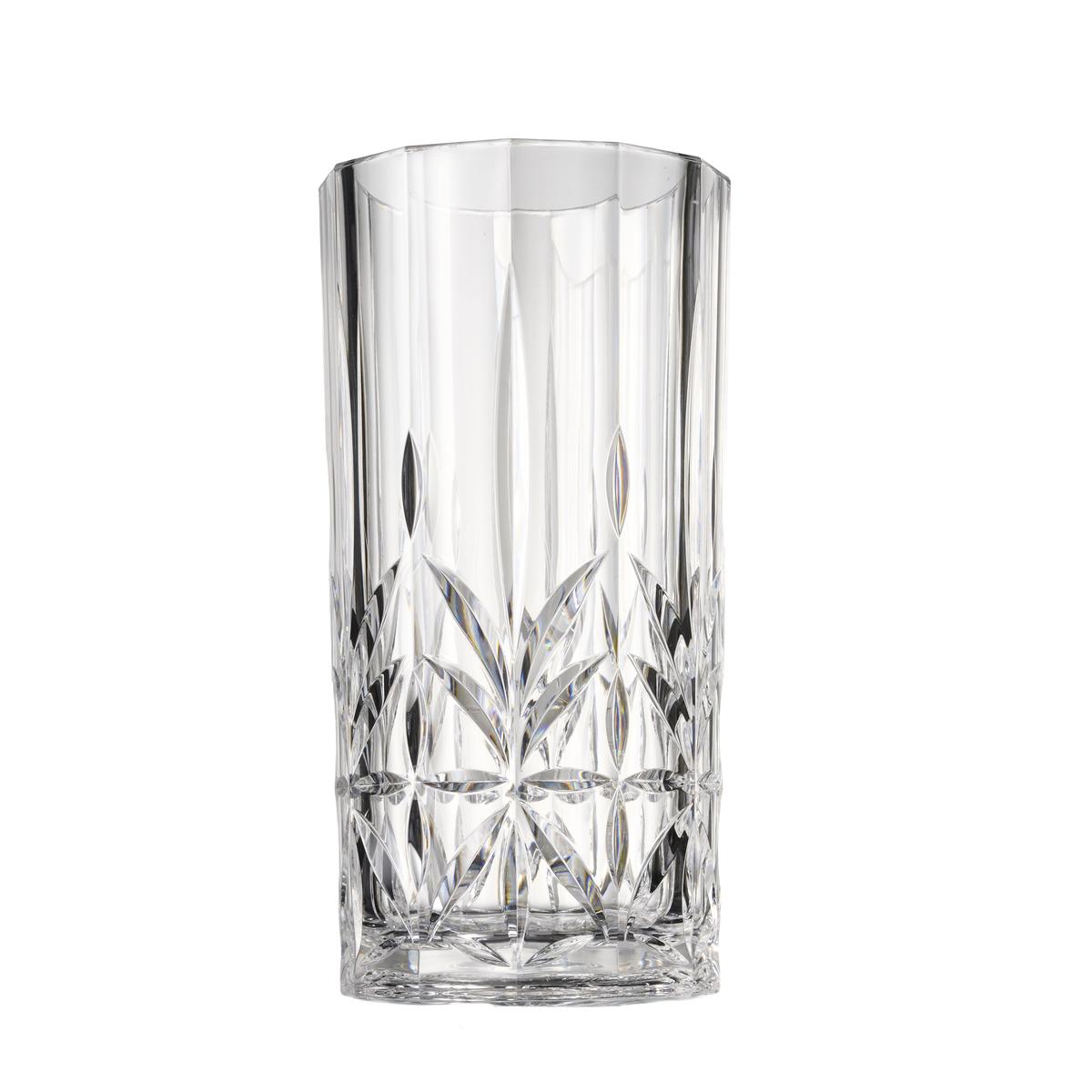 Saltwater embossed highball glass 560ml in clear finish, shown front on