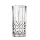 Saltwater embossed highball glass 560ml in clear finish, shown front on