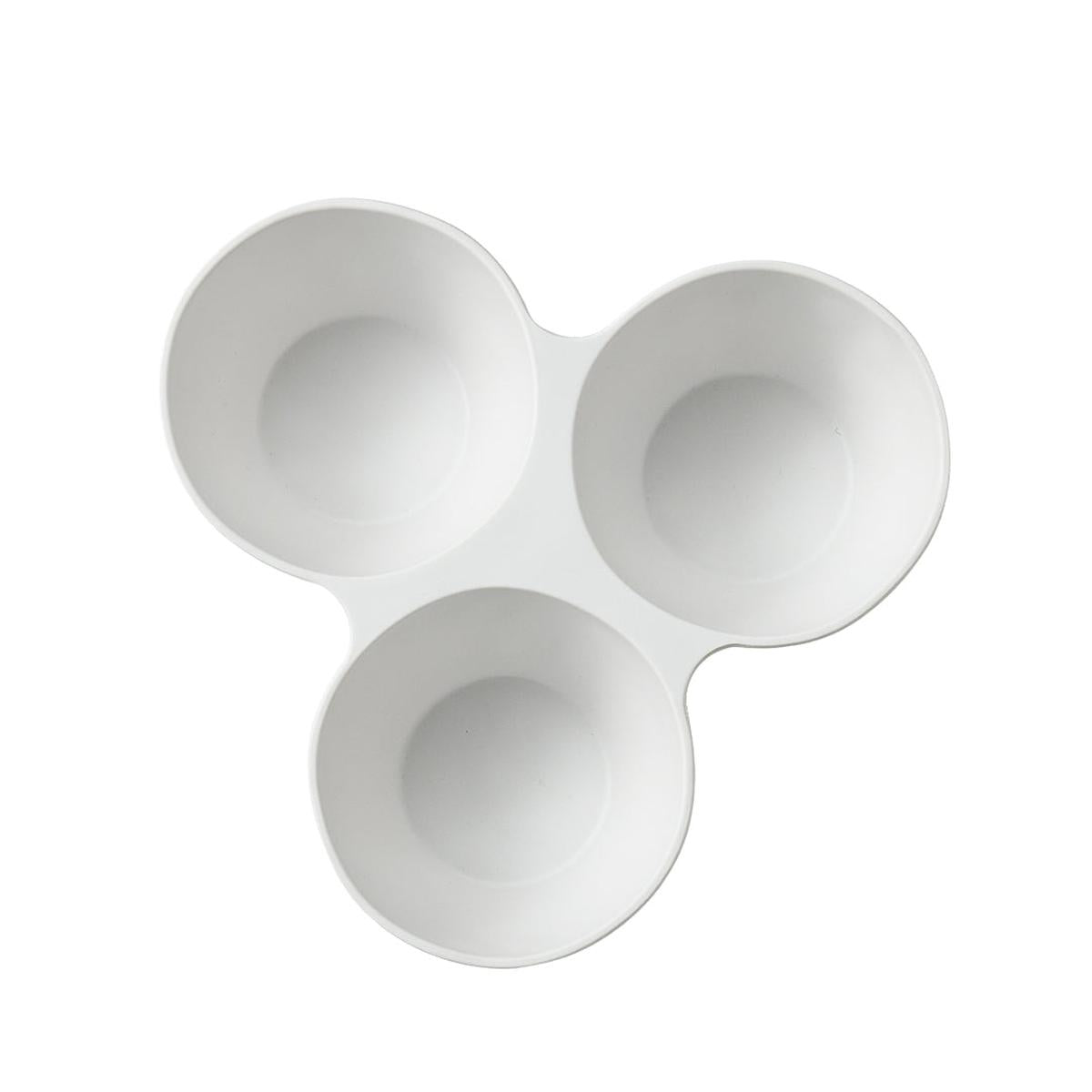 Saltwater Classic Melamine Tri Serving Bowl Linen 23cm