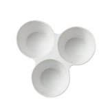 Saltwater Classic Melamine Tri Serving Bowl Linen 23cm