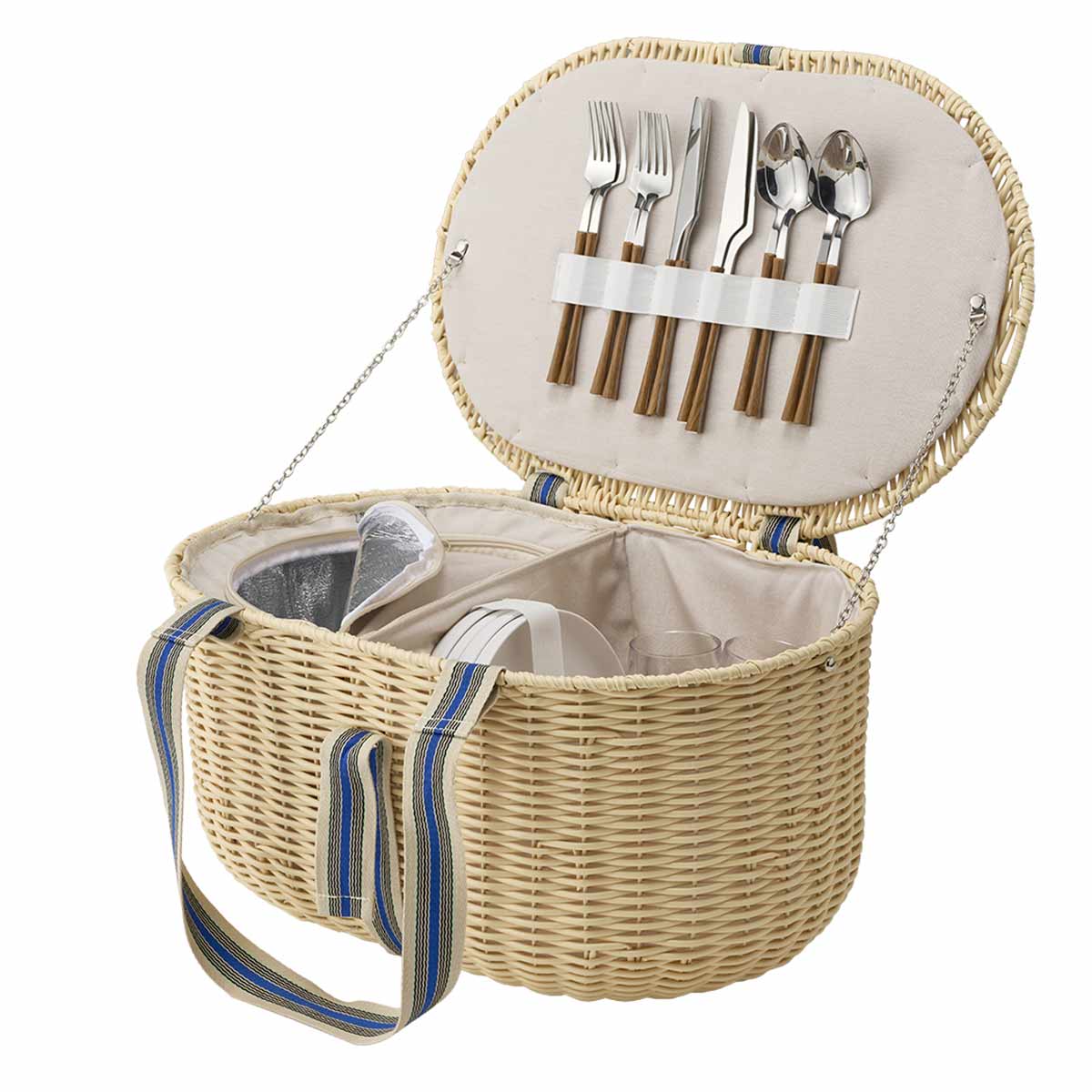 Saltwater Picnic Basket Oval 4 Person