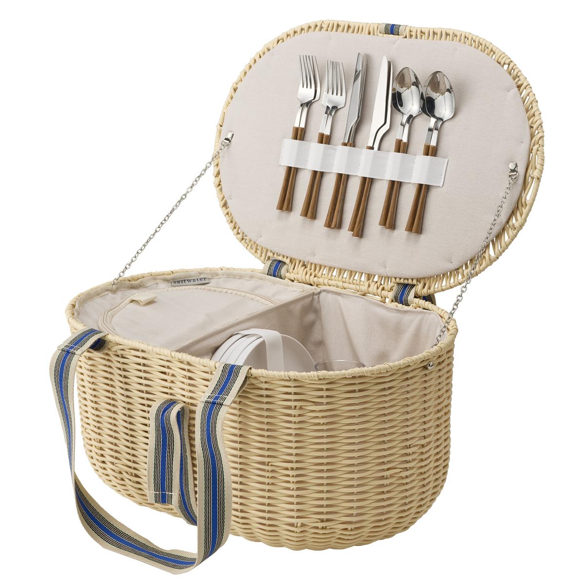 Saltwater Picnic Basket Oval 4 Person