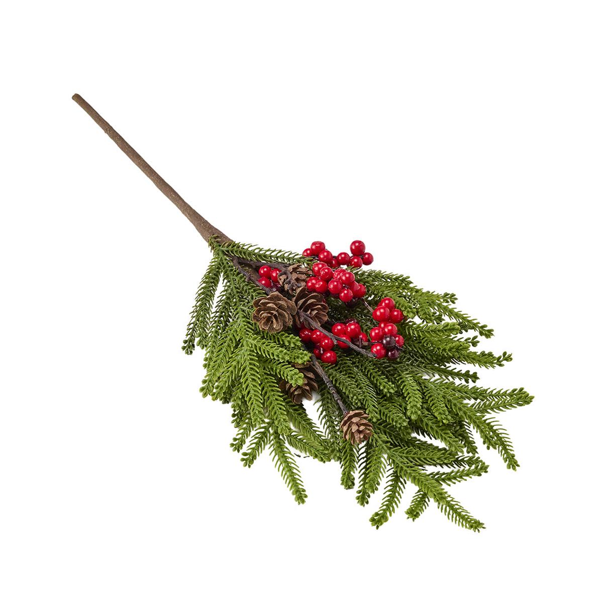 Made for Minimax Red Berry Pine Cone Pick 50cm