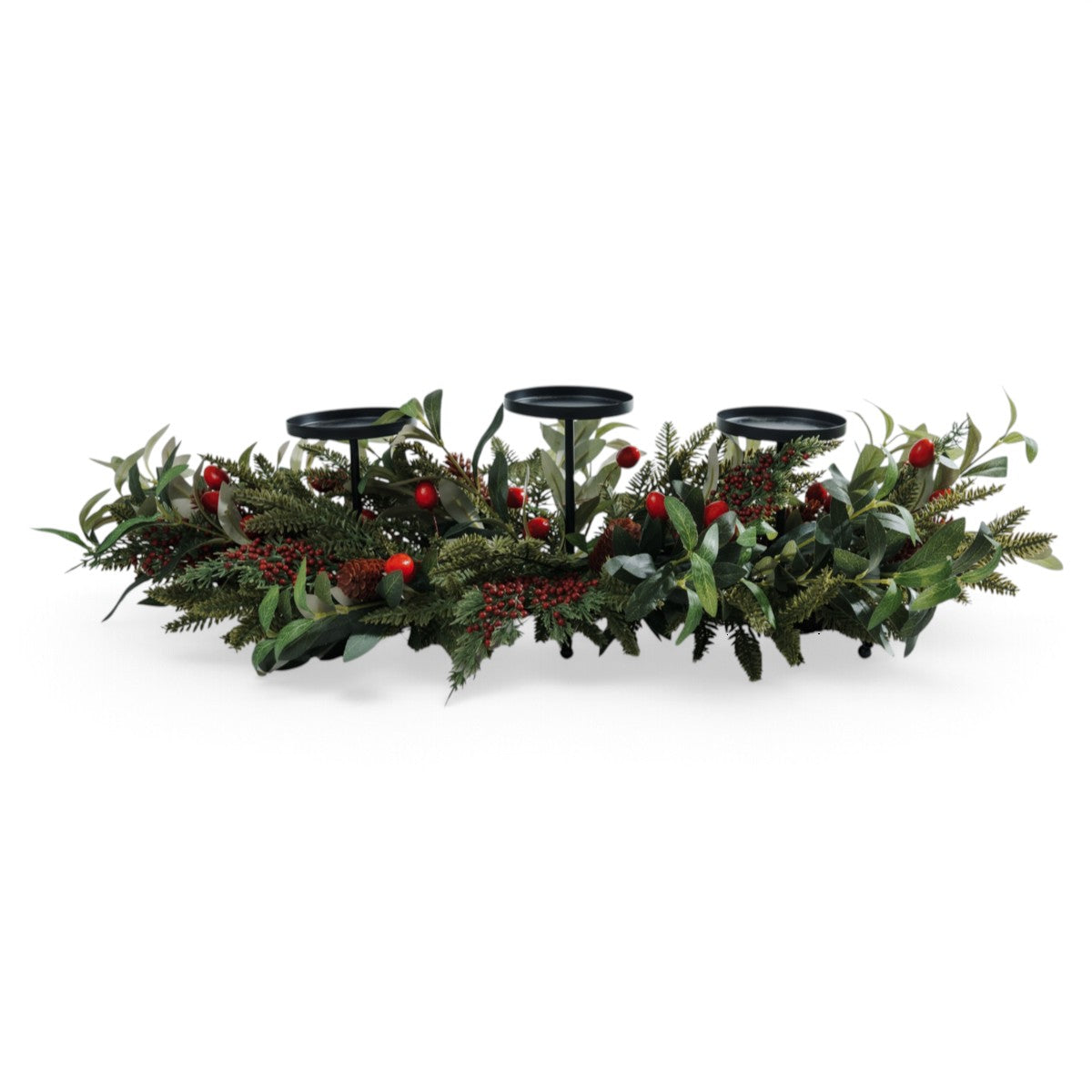 Noel Pine Olive Berry Candle Holder 80cm