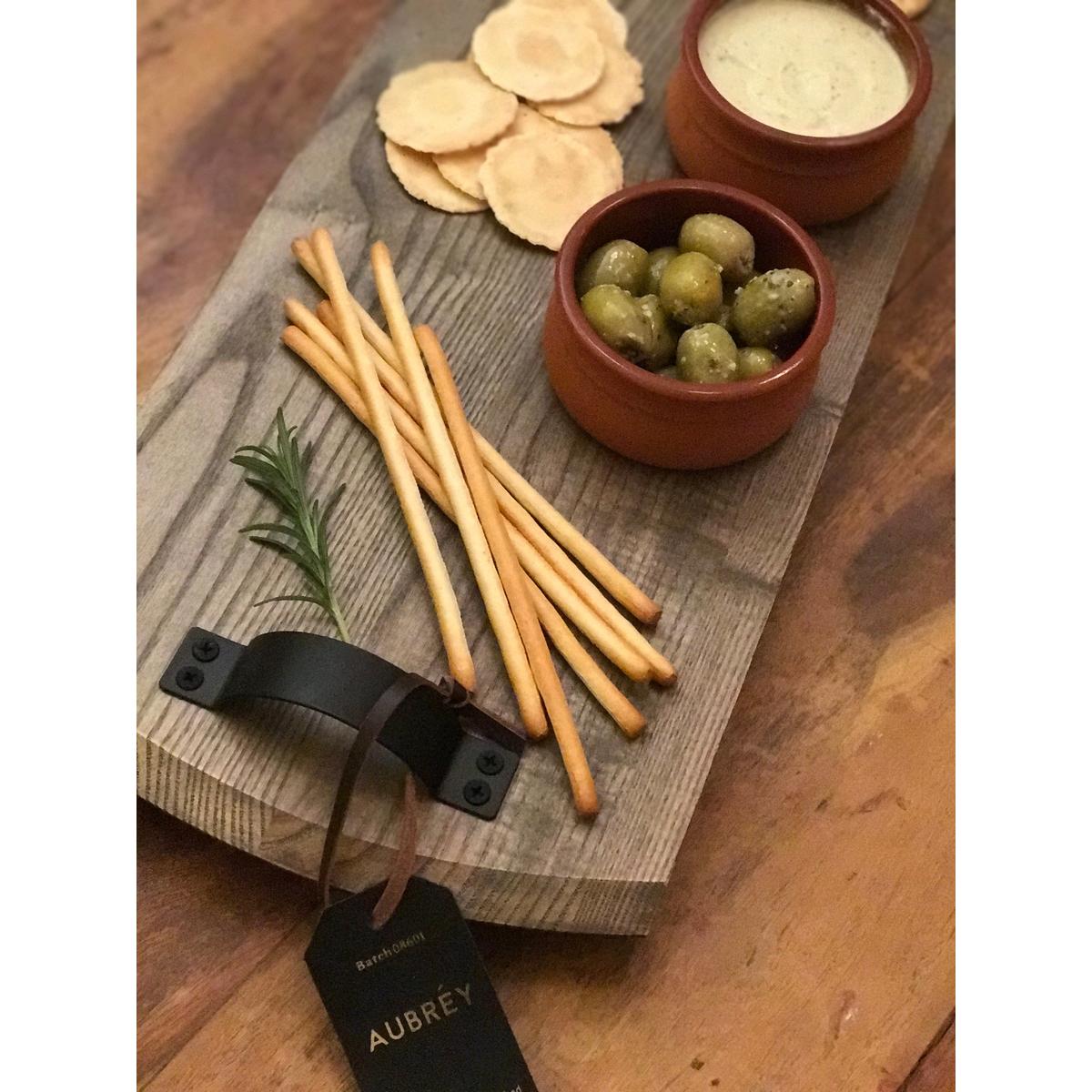 Aubrey Lavis Serving Board with Handle Grey 59cm | MInimax