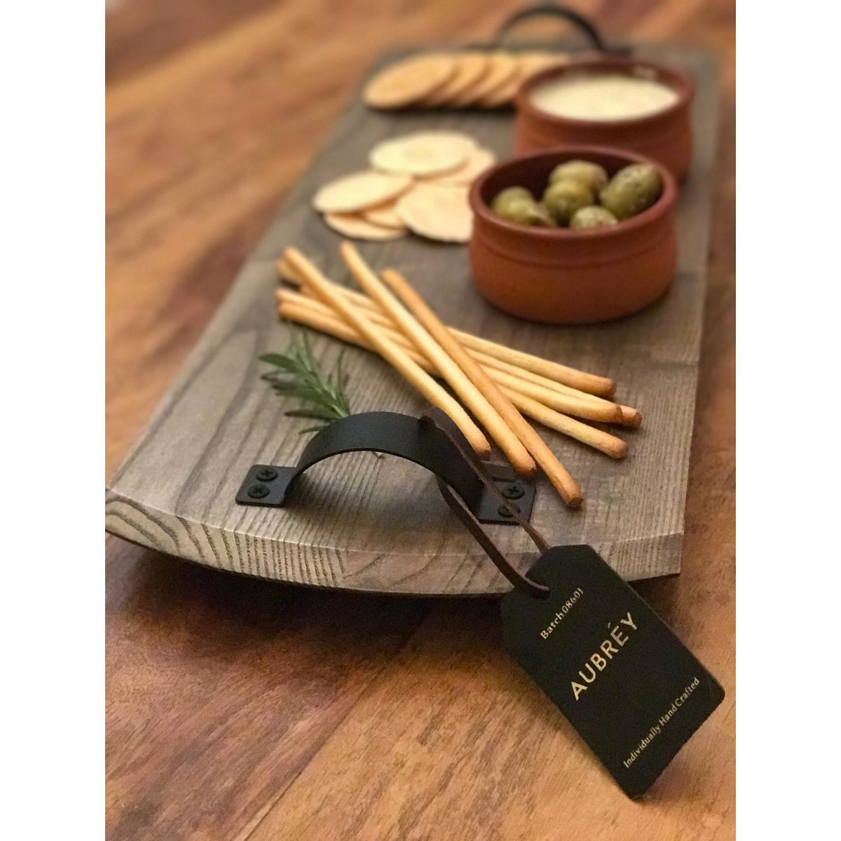 Aubrey Lavis Serving Board with Handle Grey 59cm | MInimax