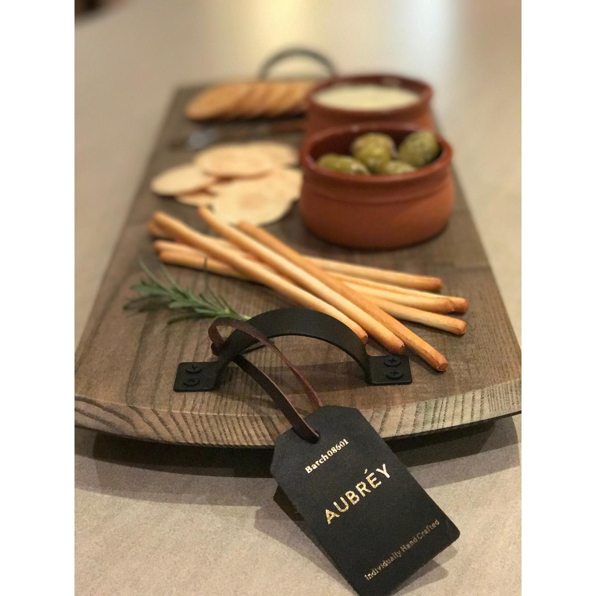 Aubrey Lavis Serving Board with Handle Grey 59cm | MInimax