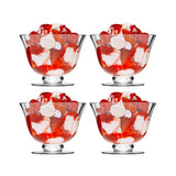 Casero Verre Fluted Glass Coupe Dessert Bowl (Set of 4)