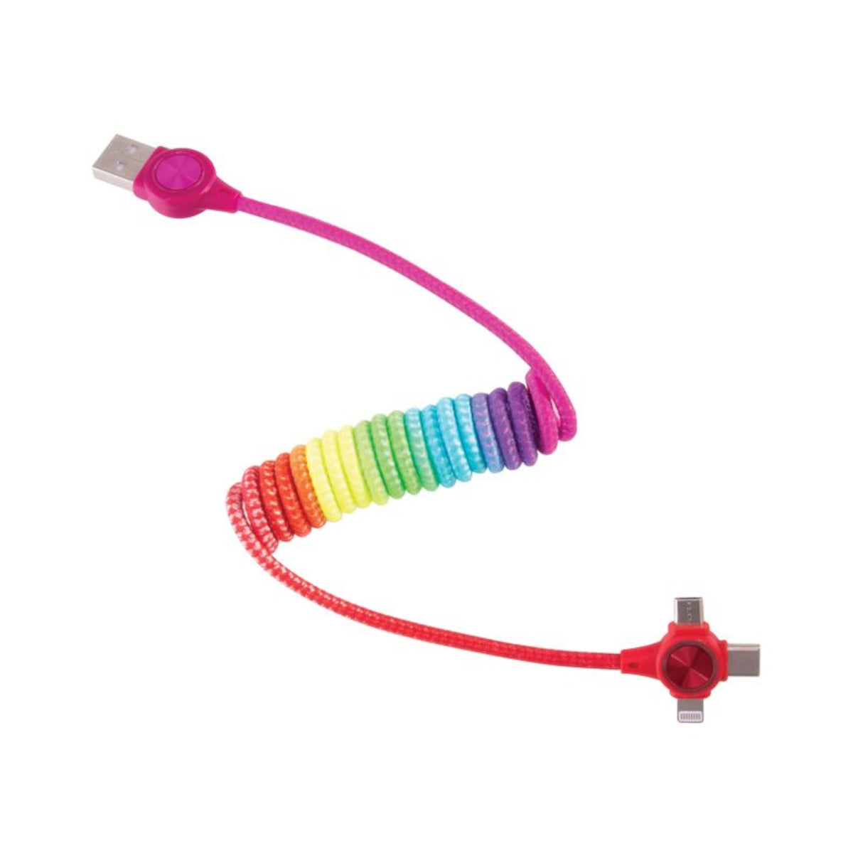 IS Gift 3 in 1 Spring Charging Cable Rainbow | Minimax