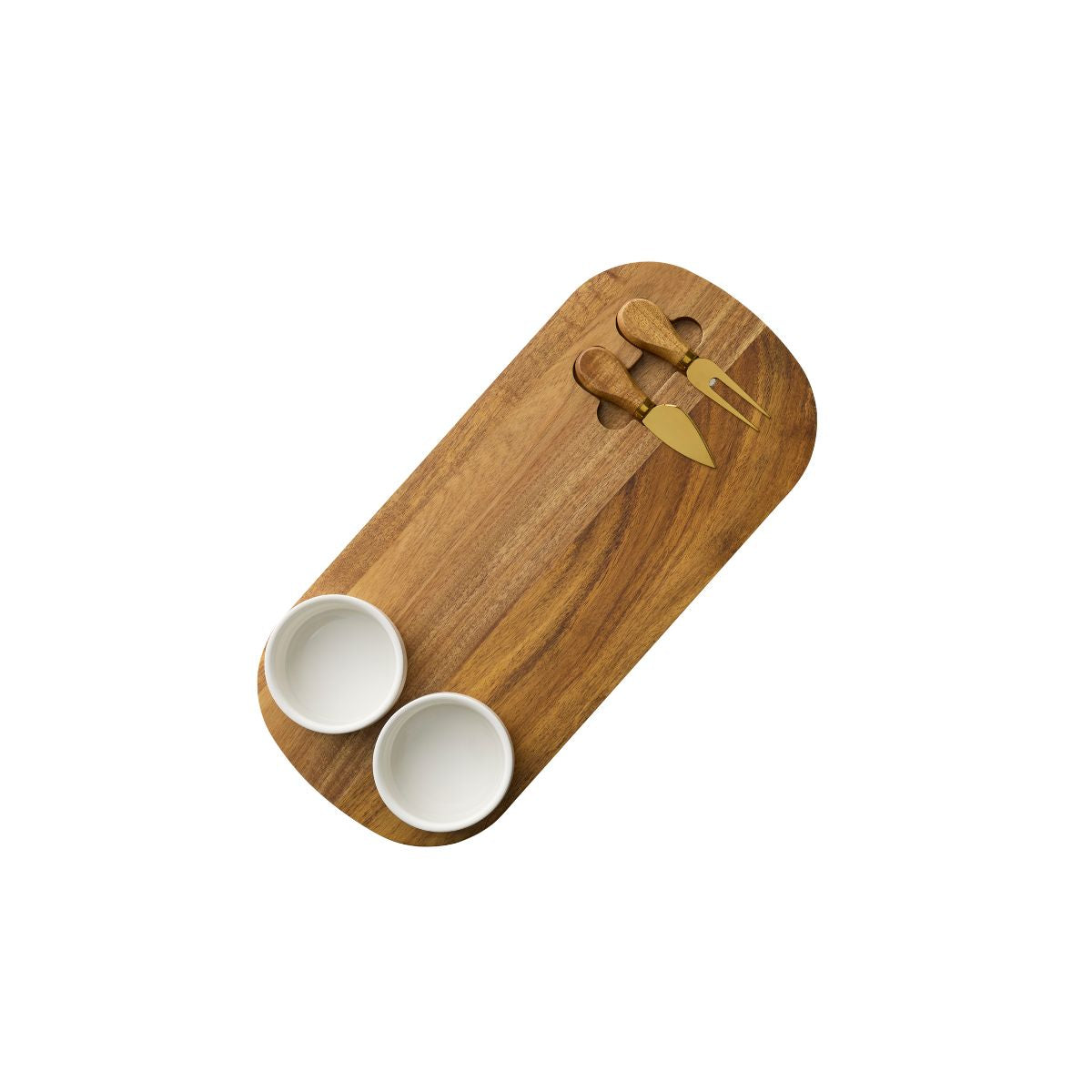 Epicurean Fromage Oval Cheese Serving Set Gold 5 Piece