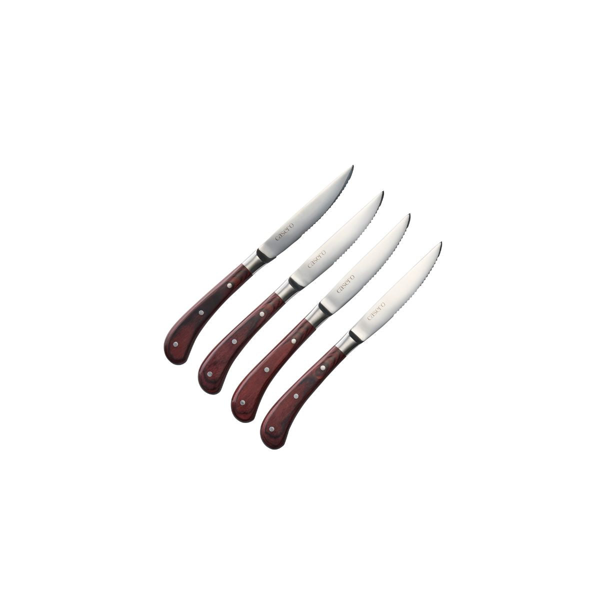 Casero Pakka Wood Steak Knife Set 4 Piece