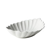 Casero Leaf Bowl White 54cm – large decorative ceramic bowl in elegant leaf shape, perfect as a statement serving piece or centrepiece.