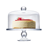 Casero Verre Glass Cake Stand with Dome 28cm | Minimax