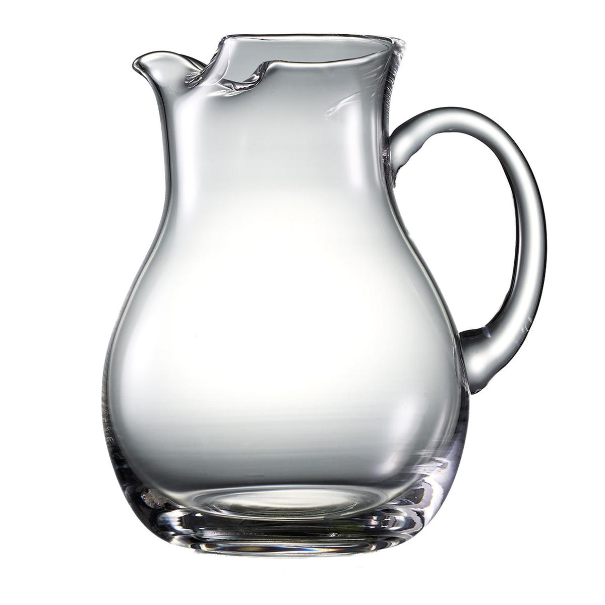 Casero Verre Glass Pitcher Round 2.8L with curved body, clear glass design, and rounded handle