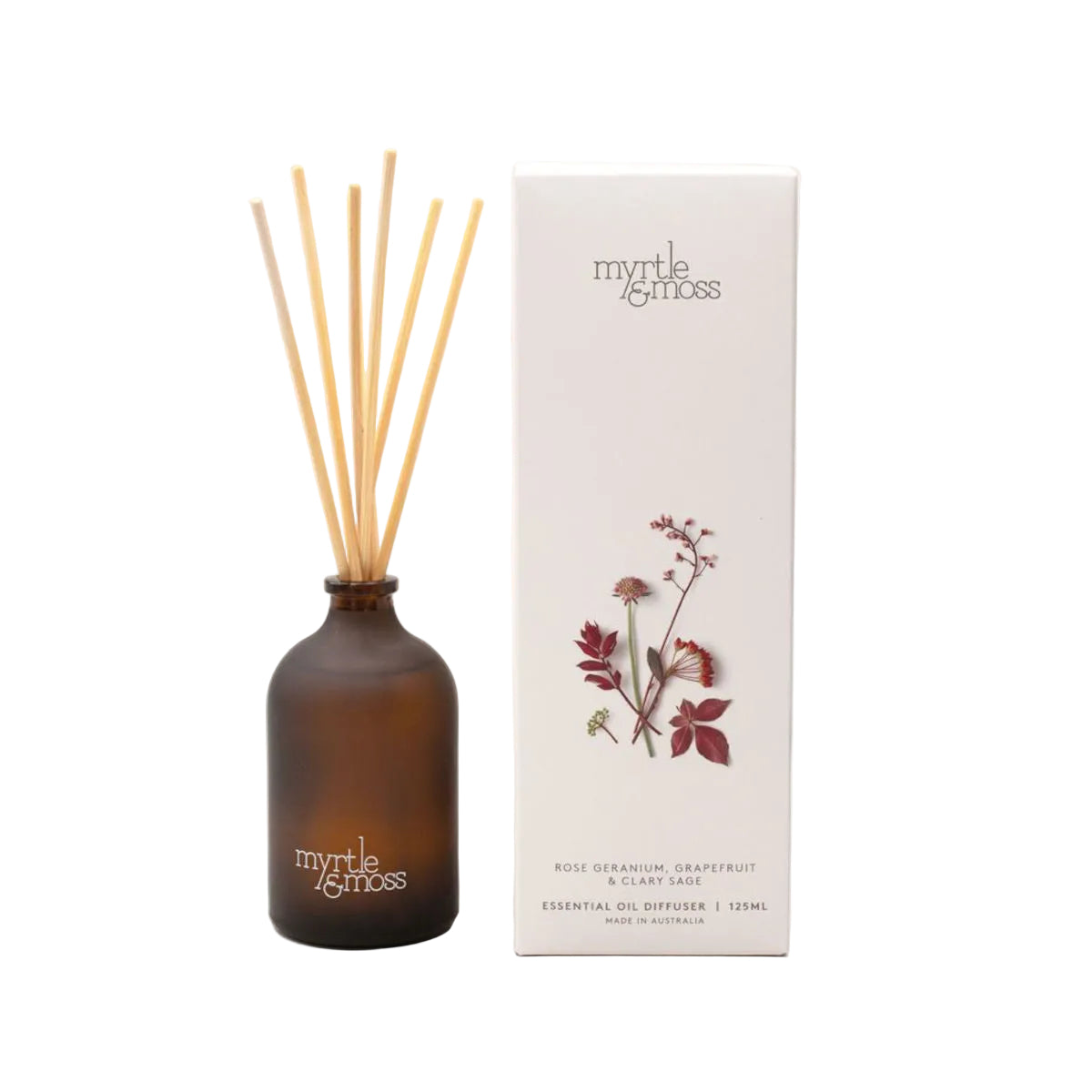 Myrtle & Moss Rose Geranium Essential Oil Diffuser 125ml