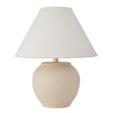 Amalfi Stone Effect Table Lamp Beige & White 40x40x48cm