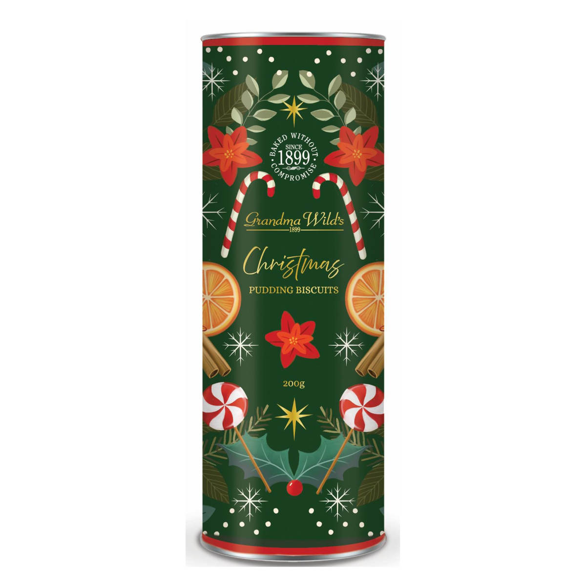 Grandma Wild’s Candy Cane Biscuit Tube 200g