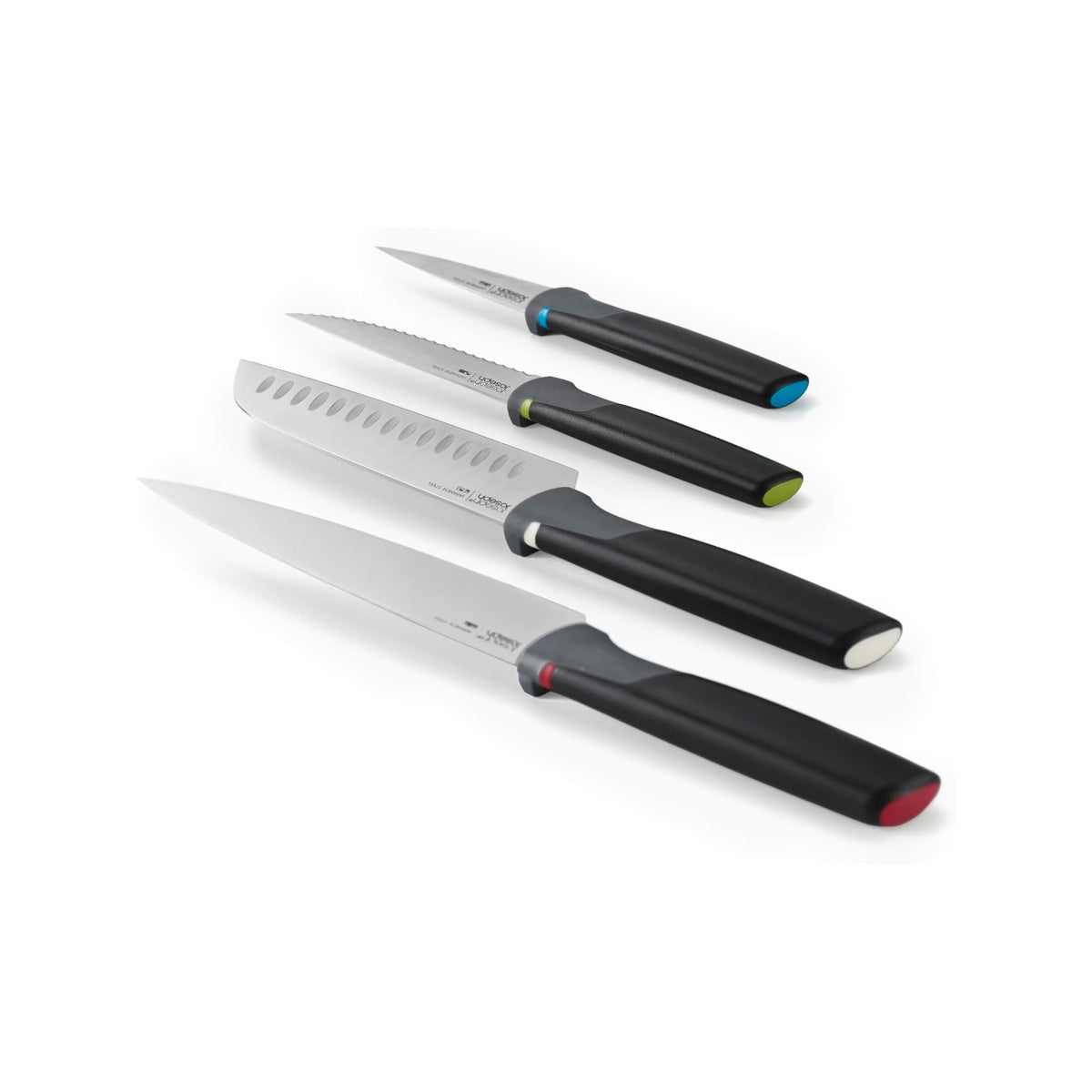 Joseph Joseph Folio Icon 8-piece board and knife set with colour-coded chopping boards and knives in holder
