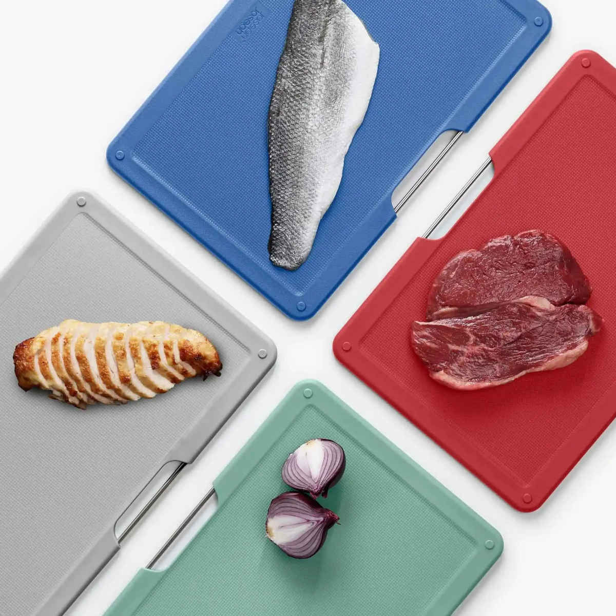 Joseph Joseph Folio Regular Chopping Board Set 4 Piece Coast Grey | Minimax