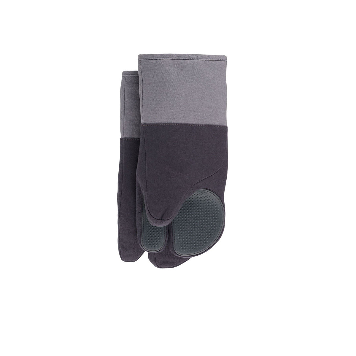 Pair of Joseph Joseph Pinch grey oven gloves with textured grip palms