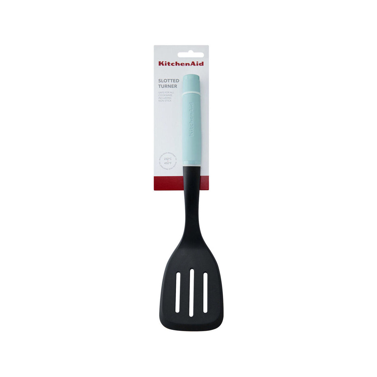 KitchenAid Classic Soft Grip Plastic Slotted Turner Cooking Utensil Mineral Water | Minimax