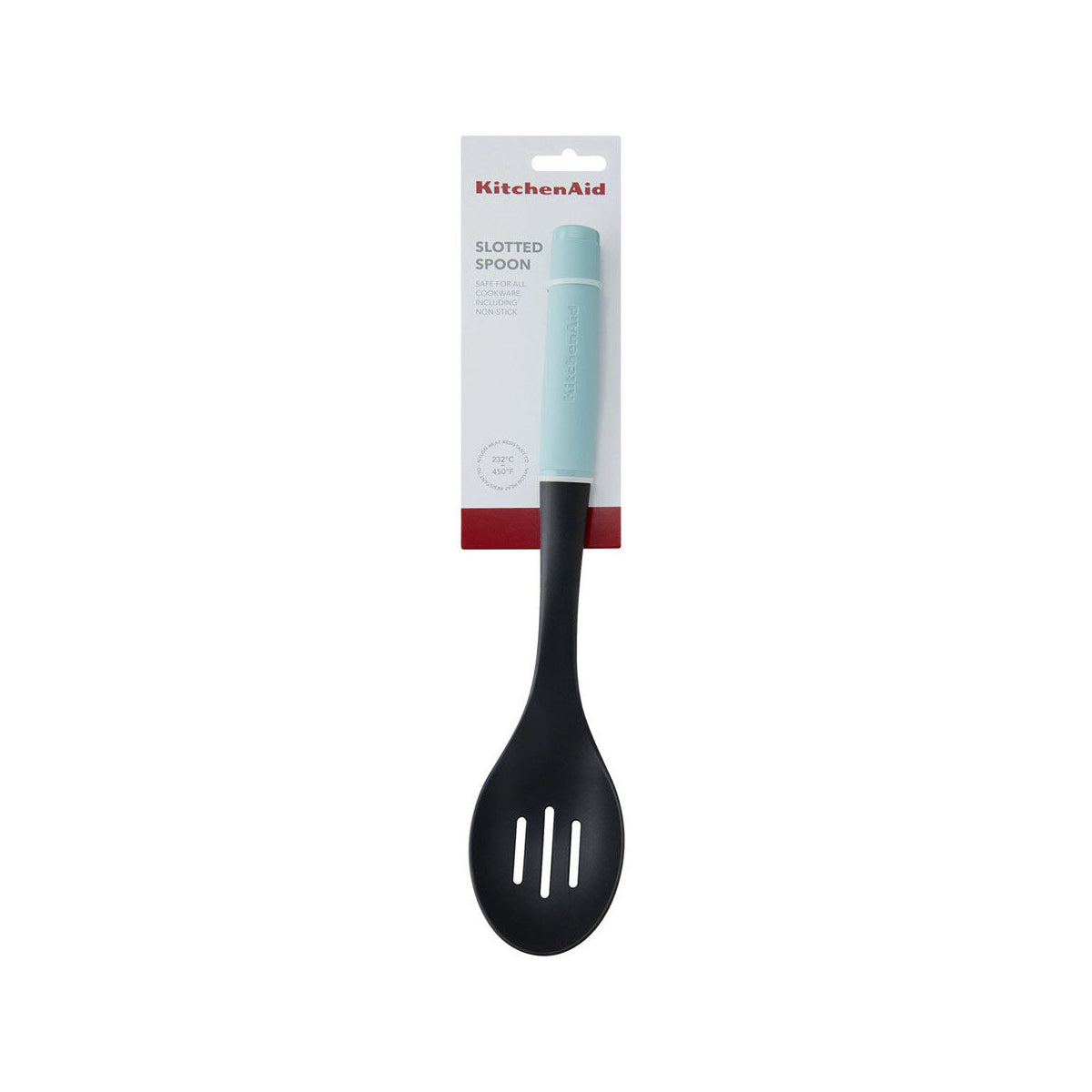 KitchenAid Classic Plastic Soft Grip Slotted Spoon Mineral Water | Minimax