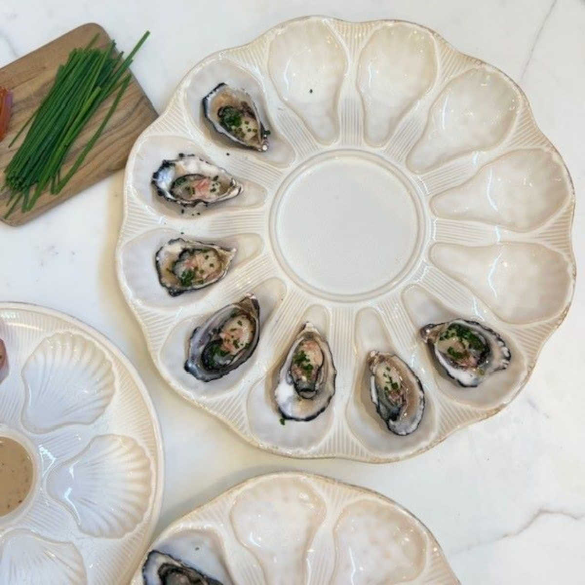 Mode Oyster Platter Antique White 37cm | Minimax