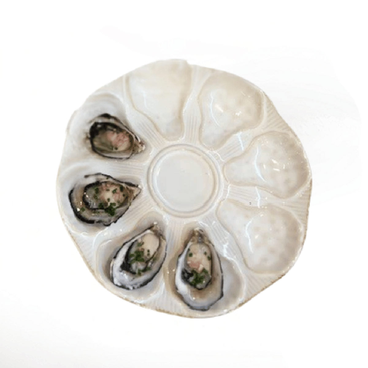 Oyster Stand White 25cm - top view