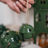 Mediterranean Markets Lune Green Enamel Ball Bell 6cm