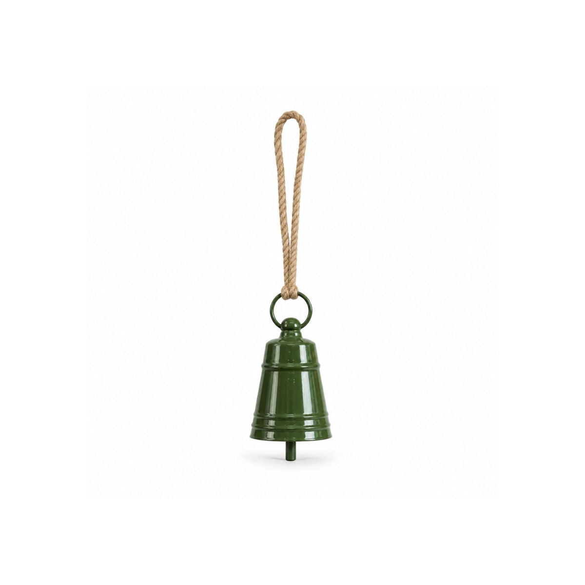 Mediterranean Market Lune Green Enamel Bell 7 x 10cm