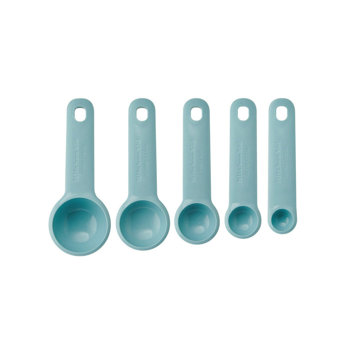KitchenAid Classic Plastic Measuring Spoon Mineral Water (Set of 5) | Minimax