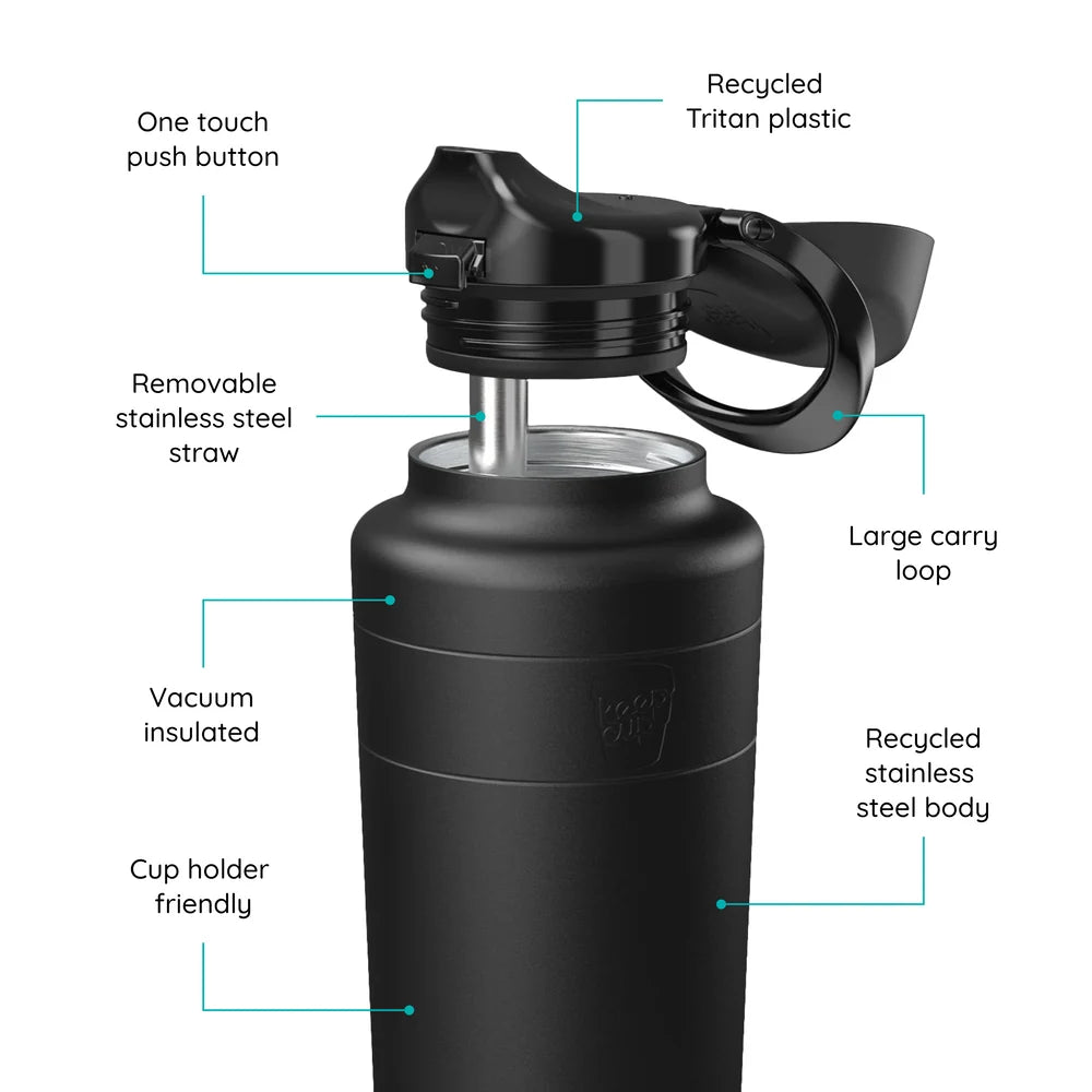 KeepCup Ora Water Bottle Black 950ml | Minimax