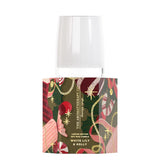 The Aromatherapy Co. White Lily & Holly Candle 80g – festive soy wax candle in white glass jar with seasonal green and red gift box