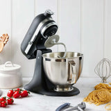 KitchenAid Coated Dough Hook Silver – attached to stand mixer
