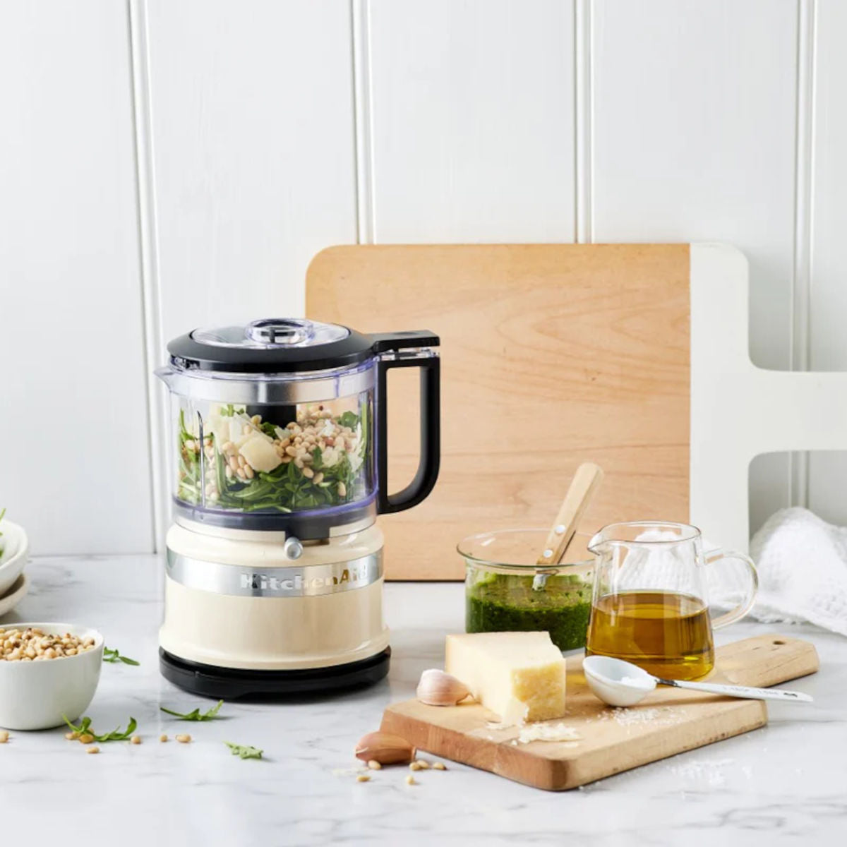 KitchenAid KFC3516A Mini Food Chopper Almond Cream 3.5 Cup | Minimax