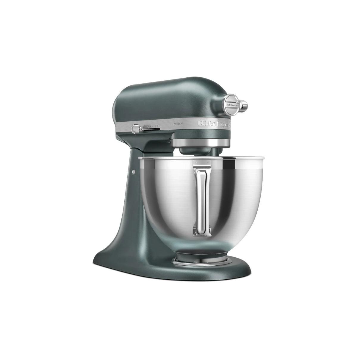 KitchenAid KSM195 Artisan Mixer Juniper – angled view showing tilt-head design
