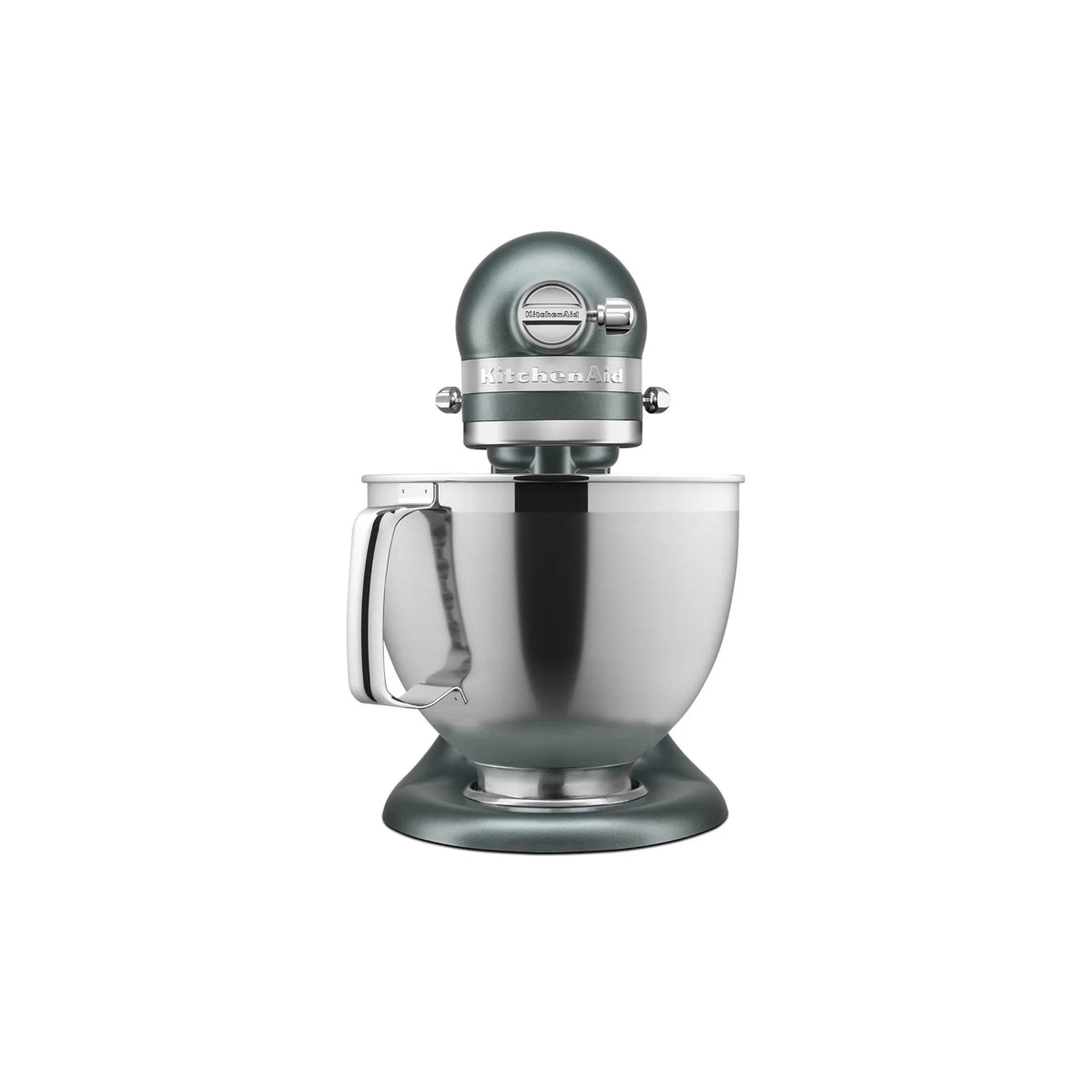 KitchenAid KSM195 Artisan Mixer Juniper – front view with bowl and handle