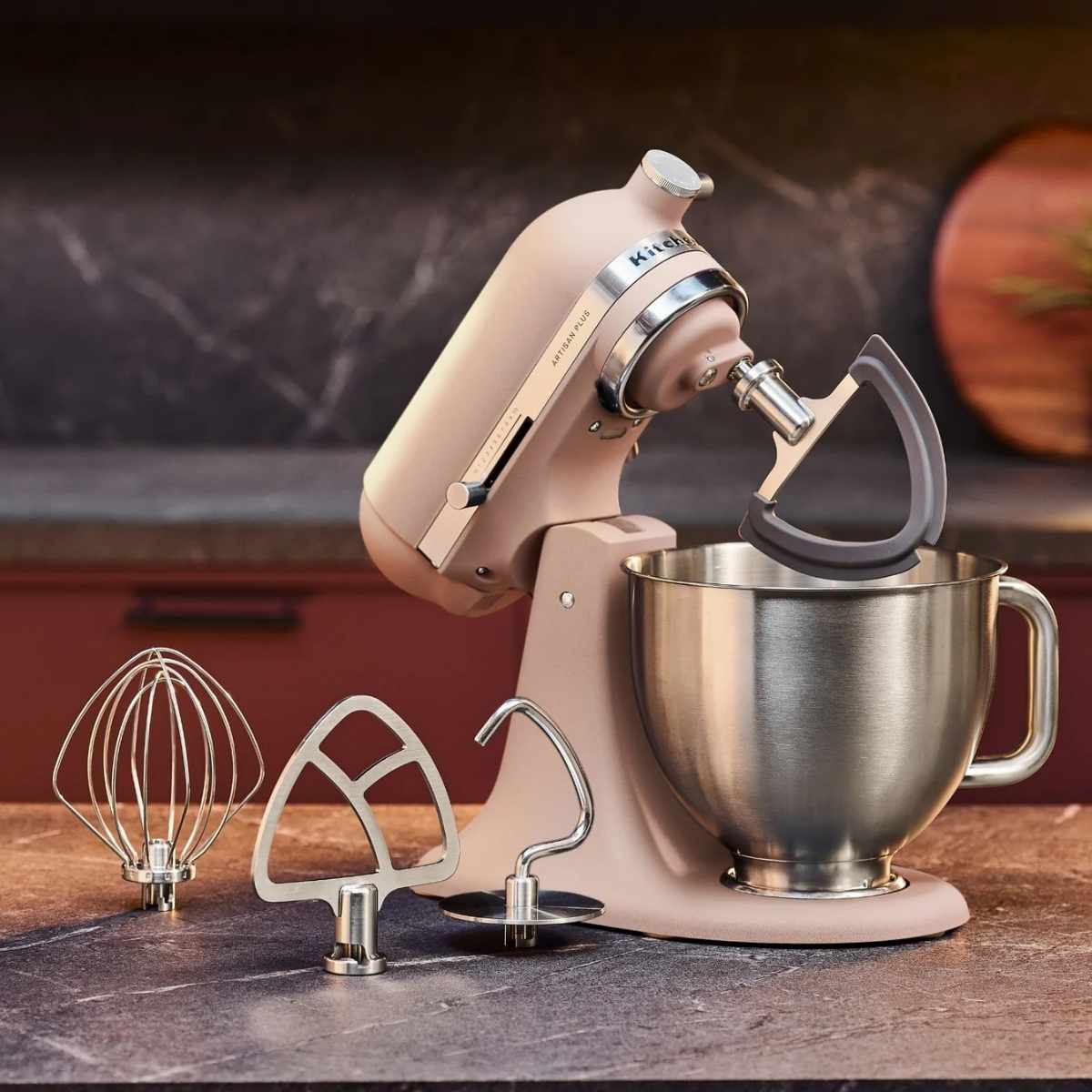 KitchenAid KSM50 Artisan Plus Tilt-Head Stand Mixer Feathered Pink | Minimax