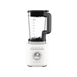 KitchenAid Pure Power Blender with 1.75L glass jar in Porcelain White, front view showing precision speed control and preset functions.