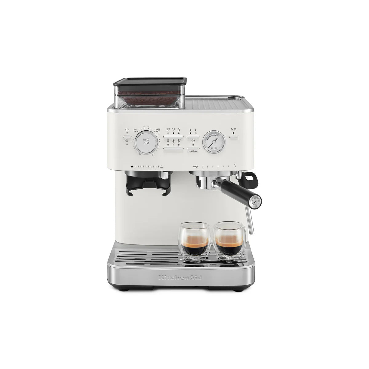 KitchenAid Semi Automatic Espresso Machine with Grinder White | Minimax
